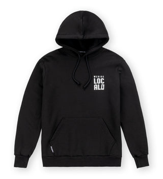 We Ride Local Division Black Hoodie 70% cotton - 30% polyester, made in Greece.