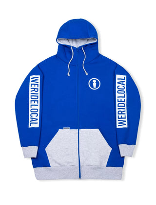 THE BRO ROYAL BLUE LONG ZIPPED HOODIE